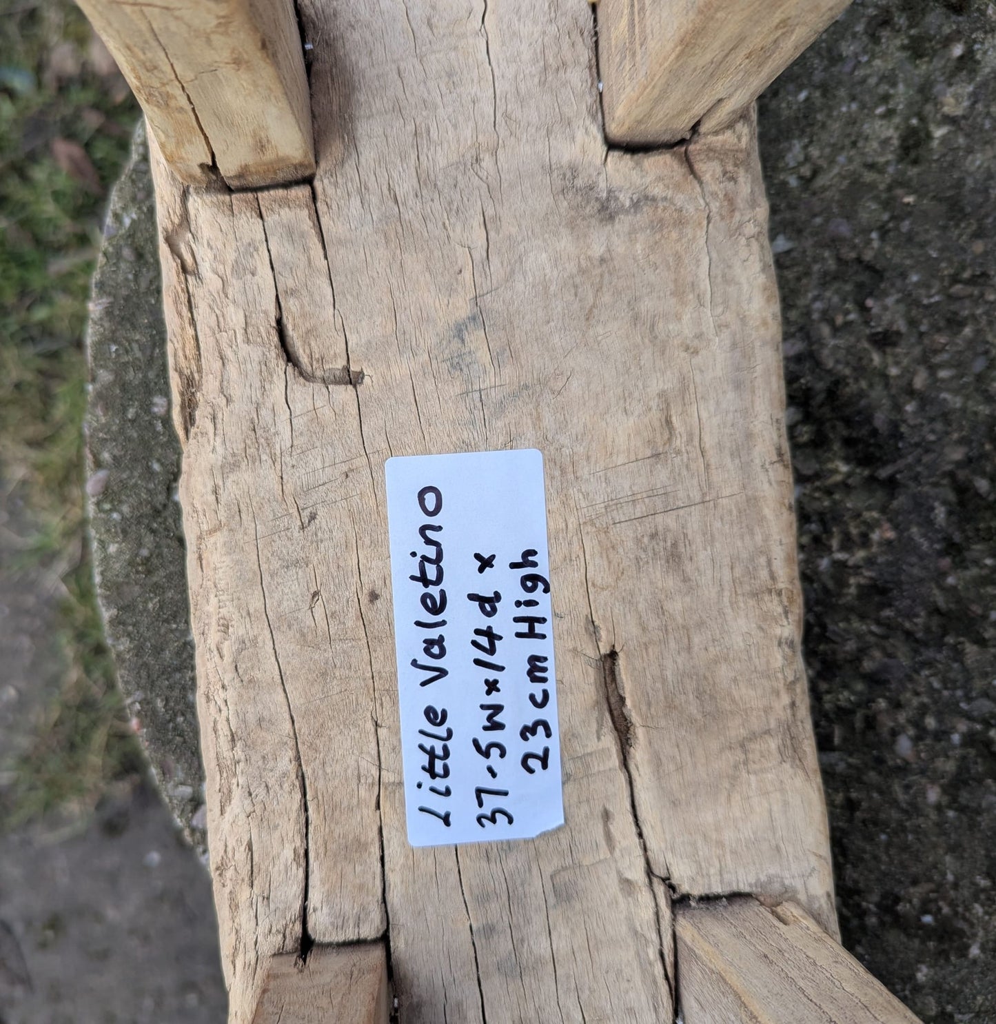 Rustic reclaimed vintage elm Table/ Stool. Little Valentino - Delivery Available