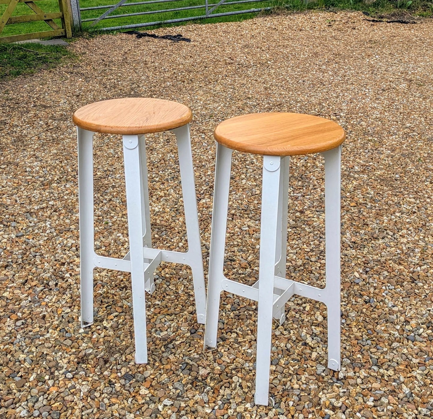 Pair Vintage Herman Miller Construct' stools metal Frame - Delivery Available