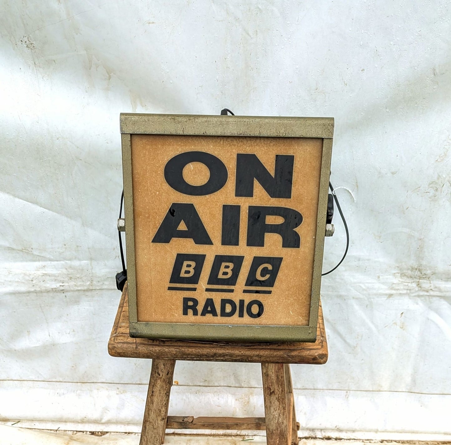 Vintage Original Large Live On Air BBC Radio Light - Delivery Available