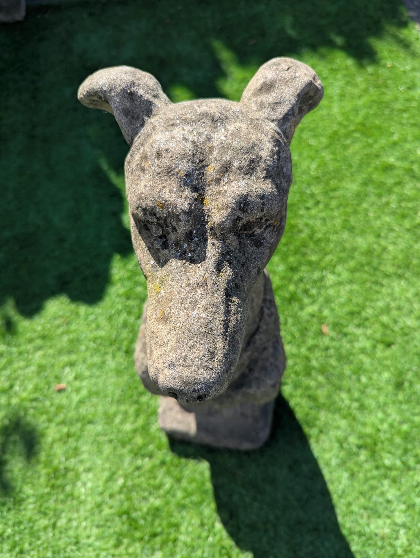 Pair 19TH CENTUARY STYLE VINTAGE STONE ITALIAN HOUNDS (DELIVERY AVAILABLE)