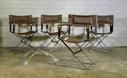 Alessandro Albrizzi 1960 X Form Directors Chairs - Delivery Available