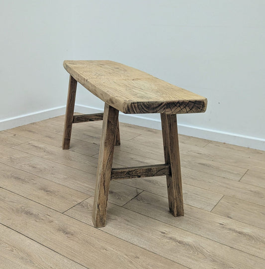 Vintage Light Colour Rustic Reclaimed Elm Coffee Table - Delivery Available 0282