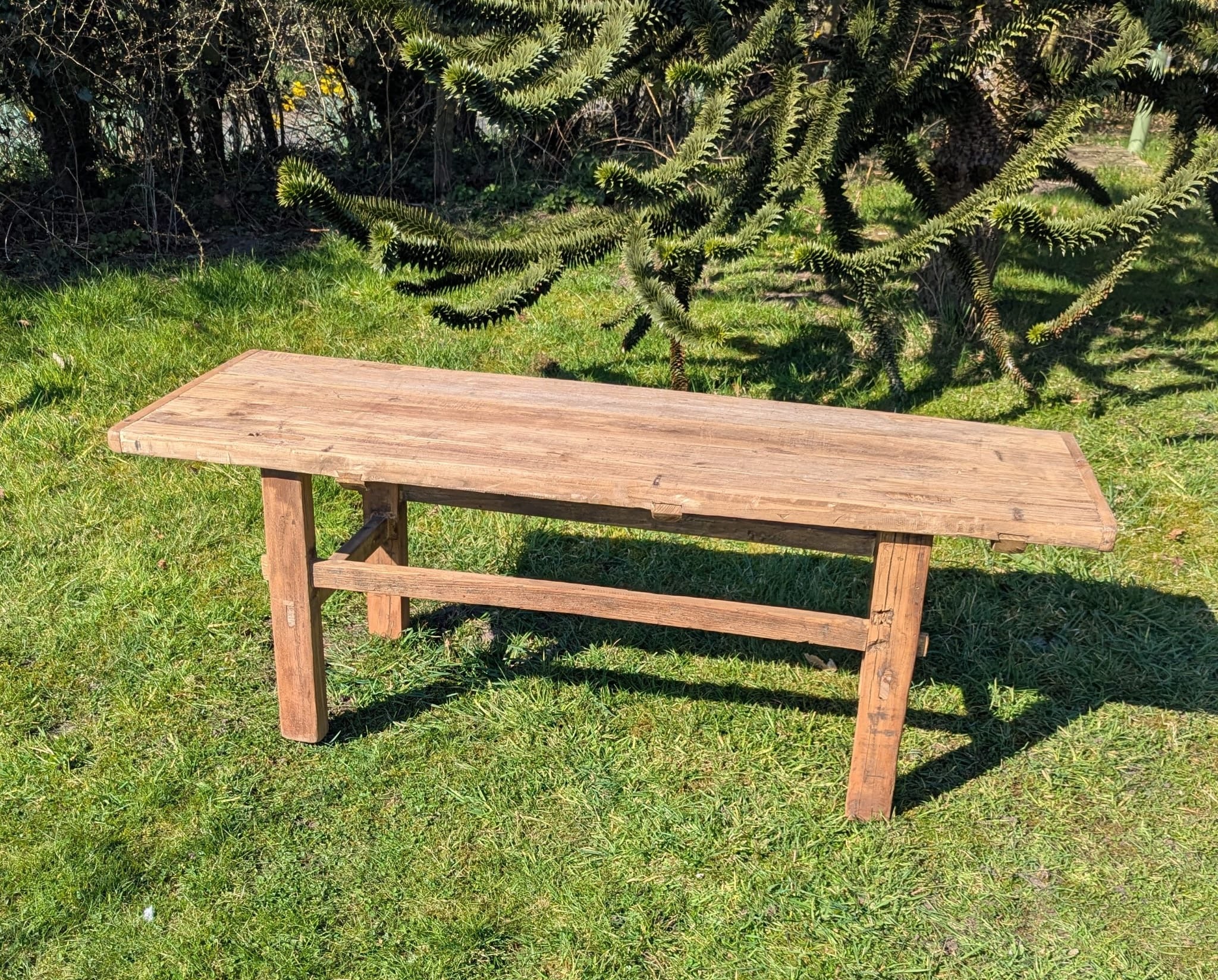 Superb Vintage Rustic Reclaimed Elm Large Coffee Table - Delivery Included