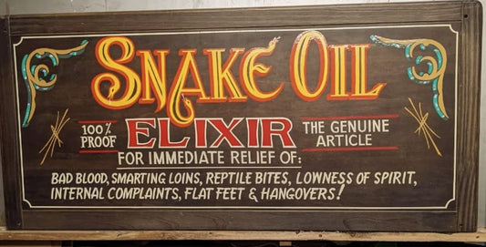 Hand Painted Art Snake Oil - Delivery Available