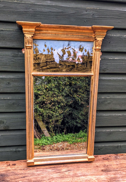 Late 19th Century Regency Gilt Pier Mirror