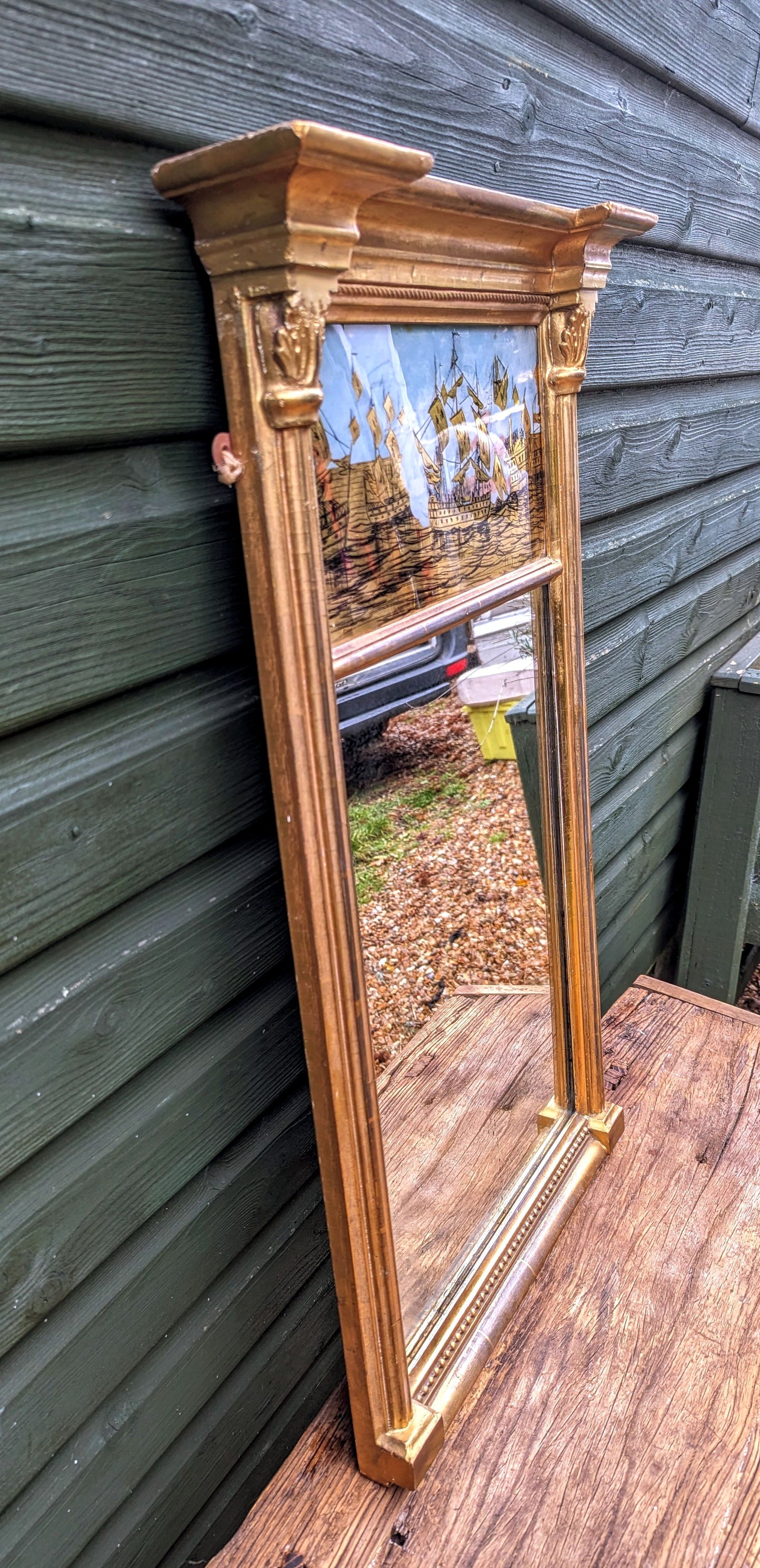 Late 19th Century Regency Gilt Pier Mirror - Free UK Delivery