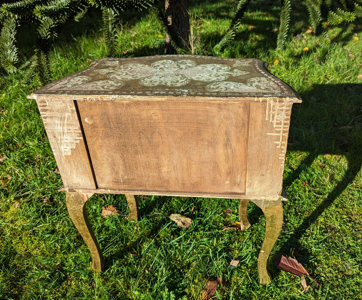 Antique Italian Florentine Two Drawer Chest Original Colour