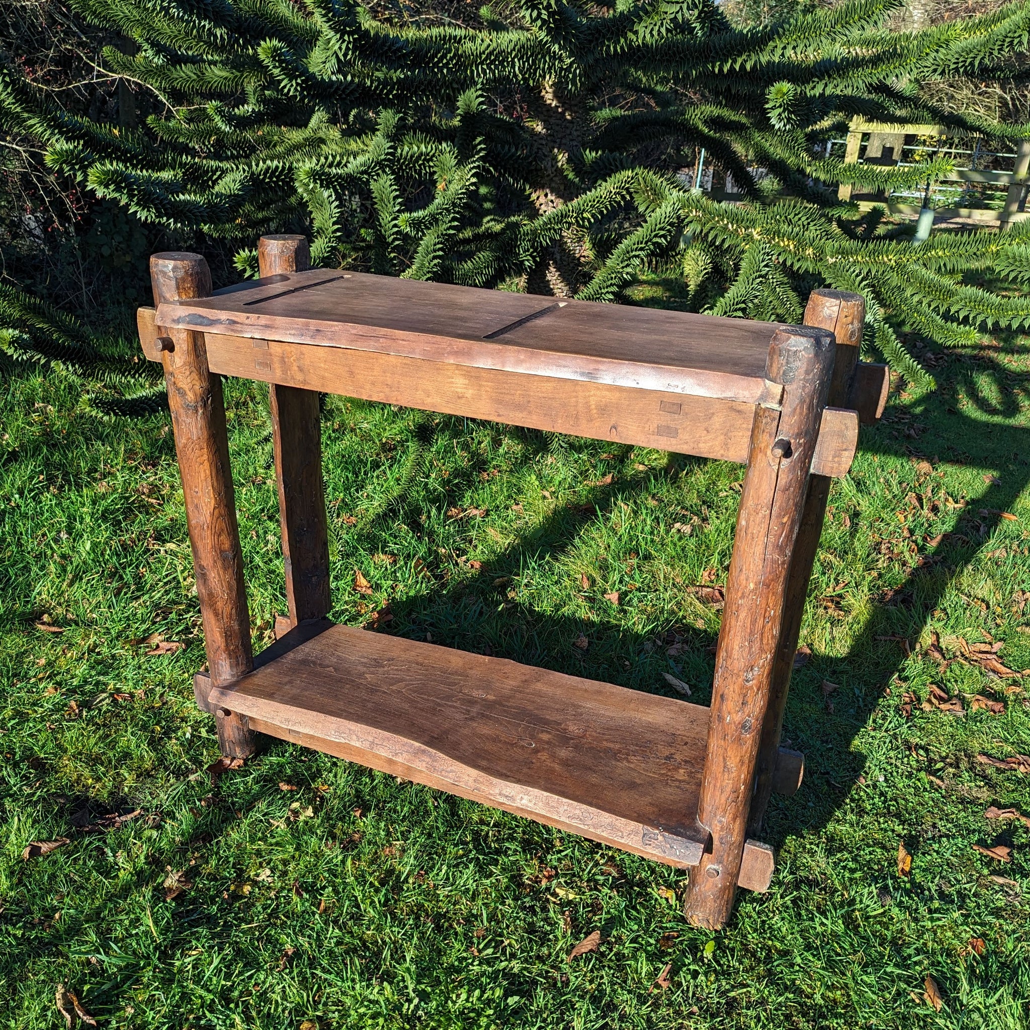 Vintage french console butcher block bistro kitchen table - Free UK Delivery