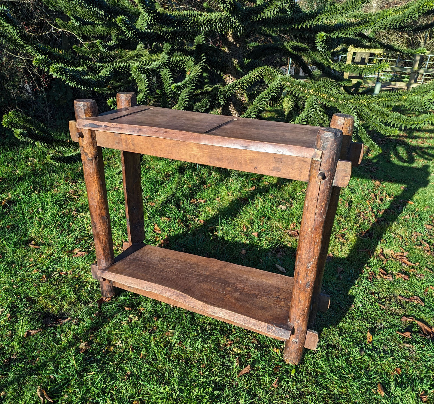 Vintage french console butcher block bistro kitchen table