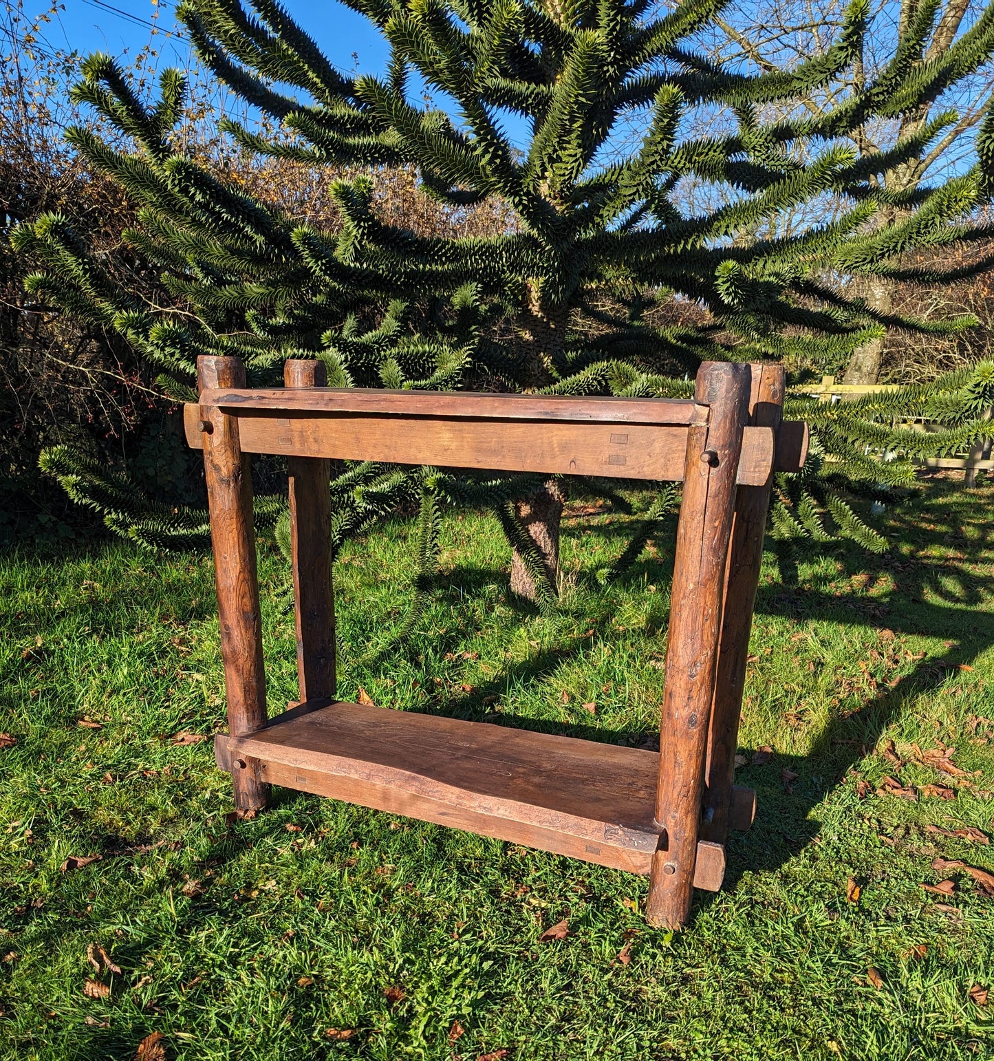 Vintage french console butcher block bistro kitchen table