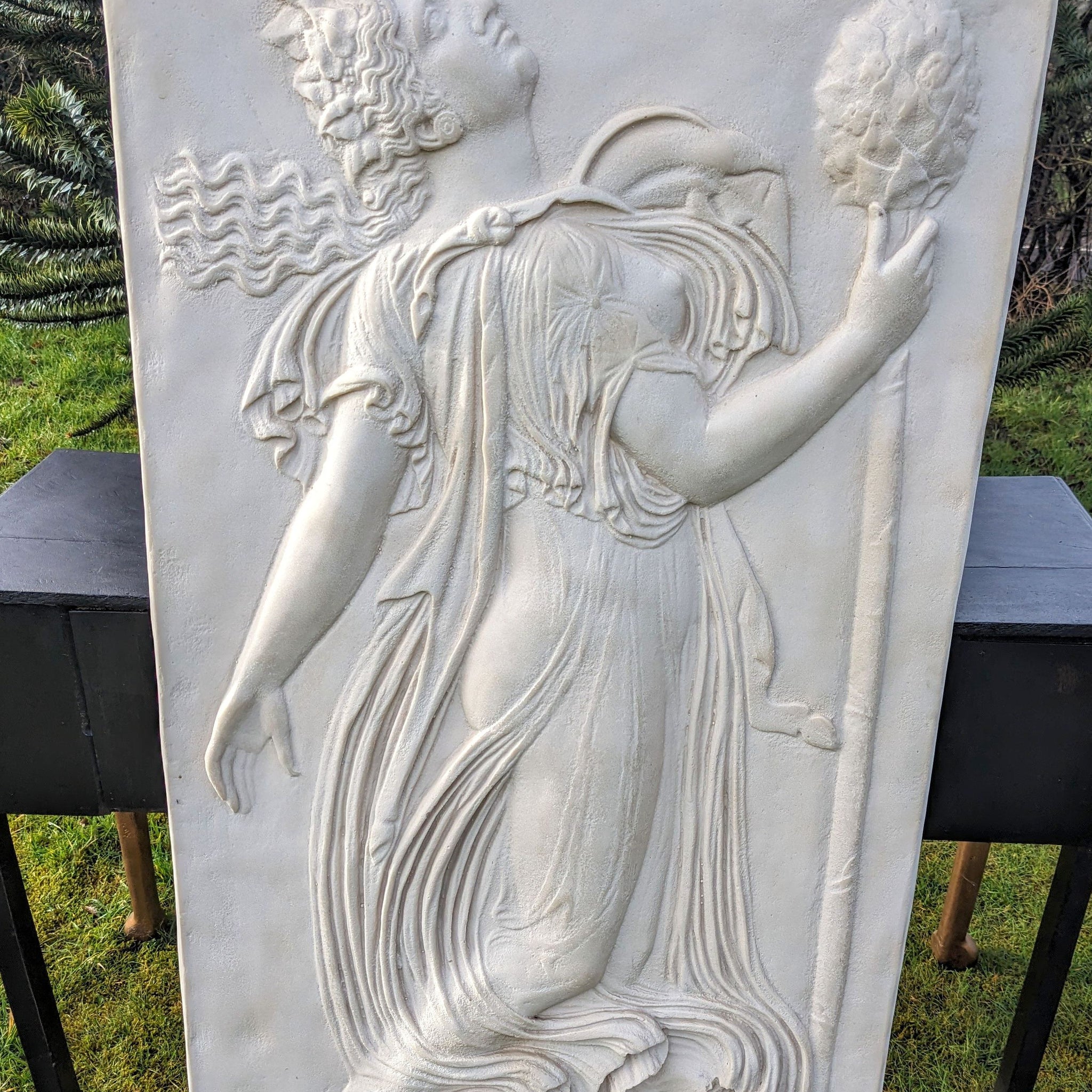 Marbleized resin greek maenads plaque art - Free UK Delivery