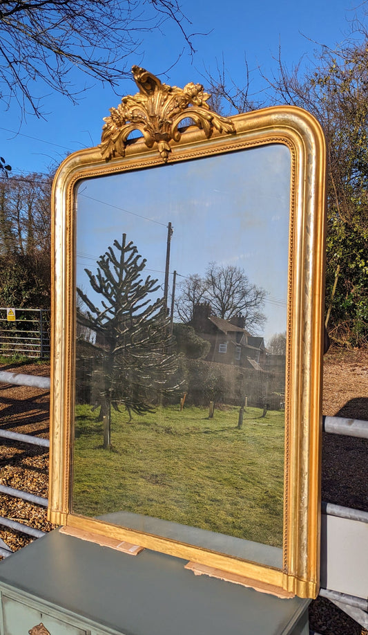 Antique French Louis Philippe Gilt Mirror