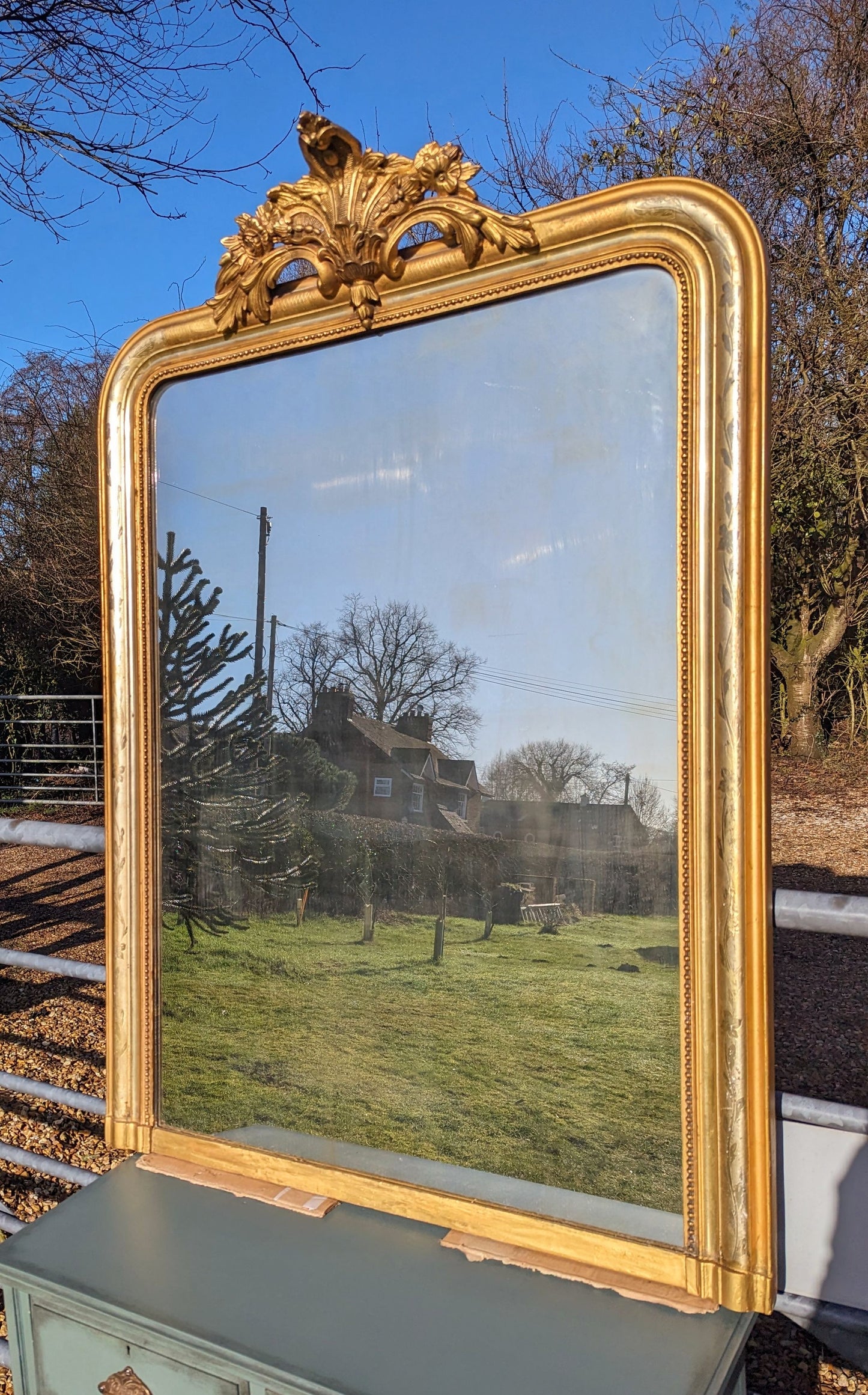 Antique French Louis Philippe Gilt Mirror