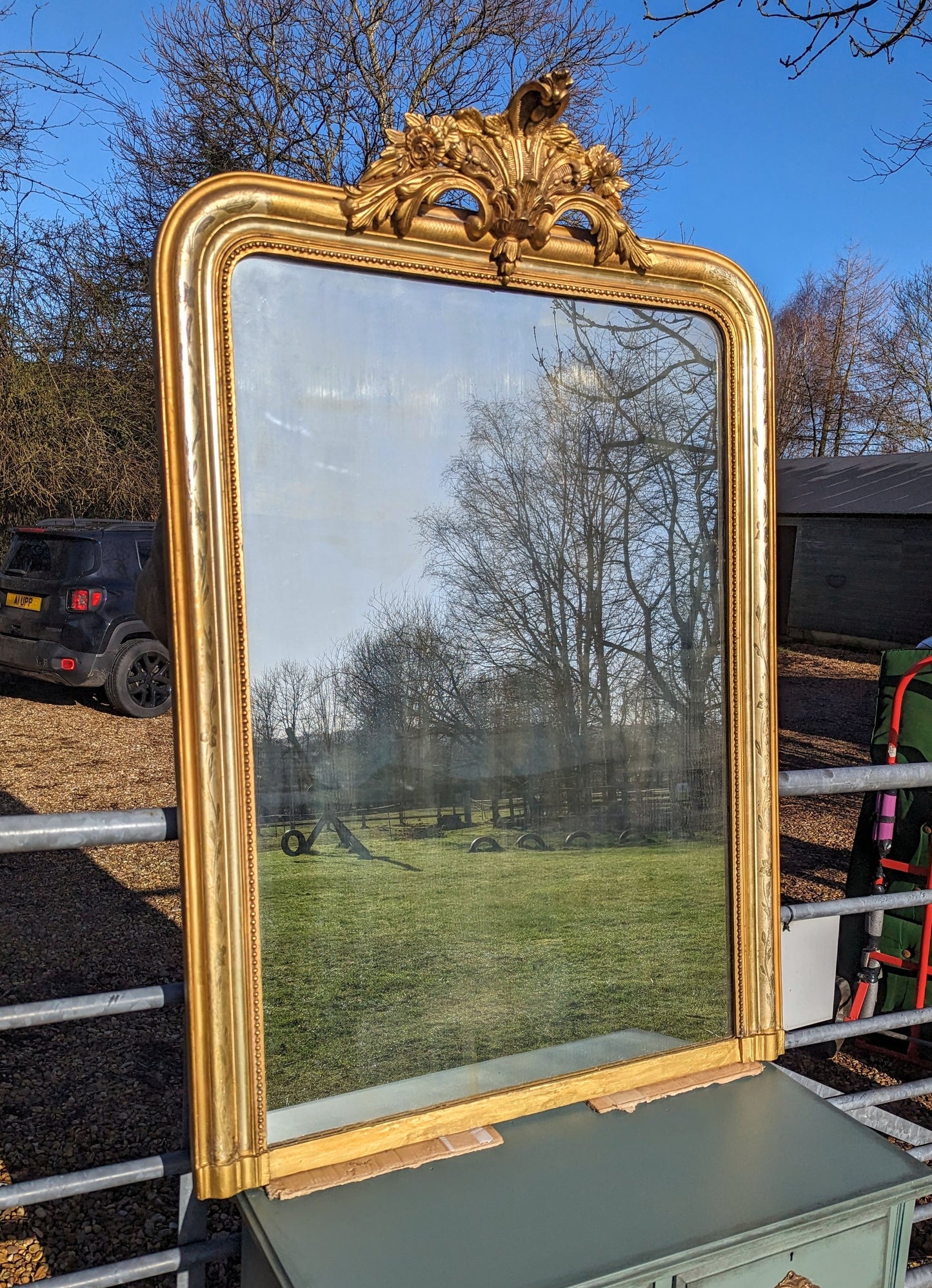 Antique French Louis Philippe Gilt Mirror