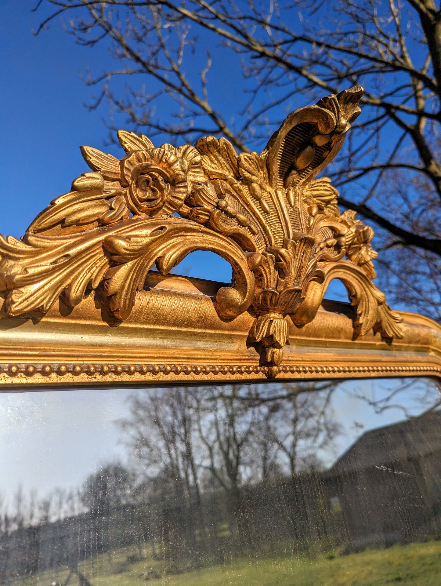 Antique French Louis Philippe Gilt Mirror