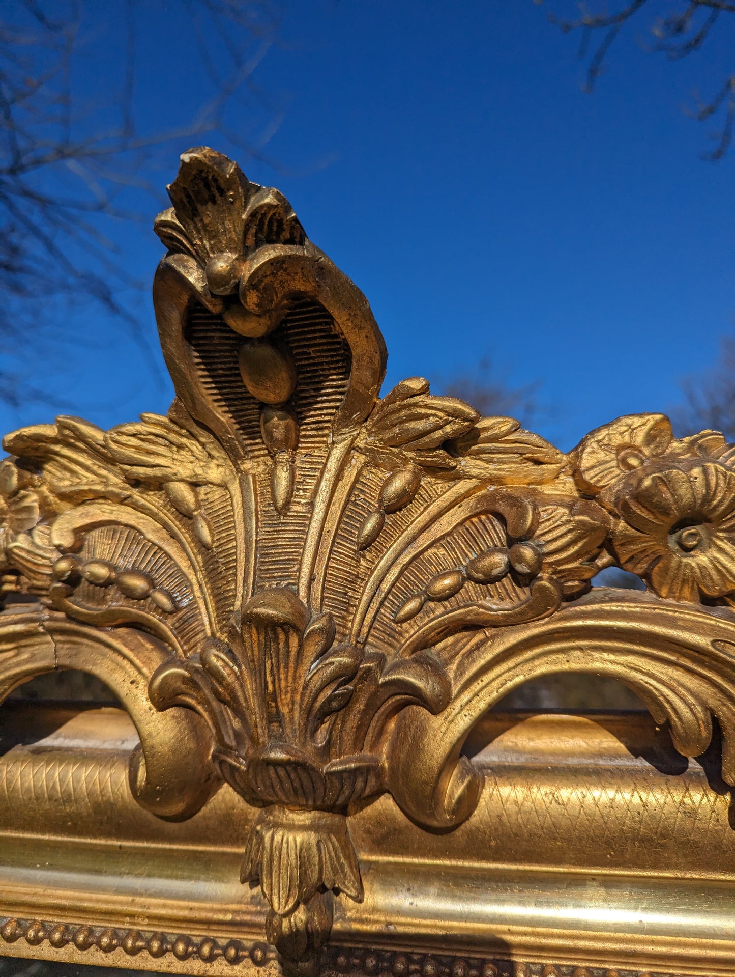 Antique French Louis Philippe Gilt Mirror