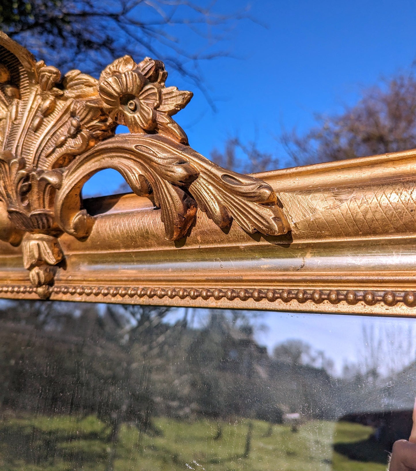 Antique French Louis Philippe Gilt Mirror