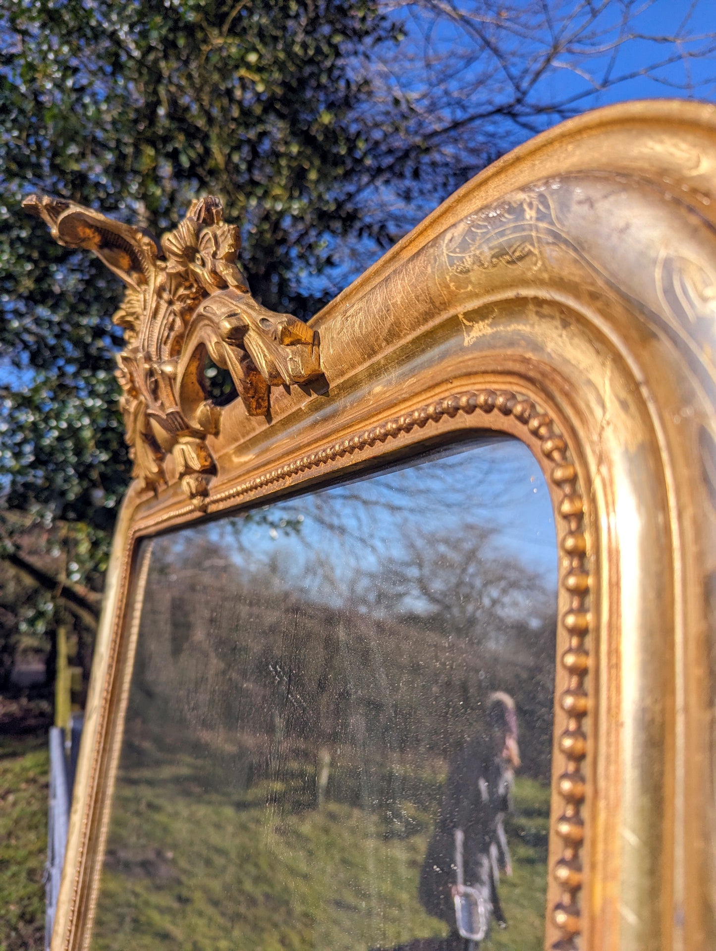 Antique French Louis Philippe Gilt Mirror