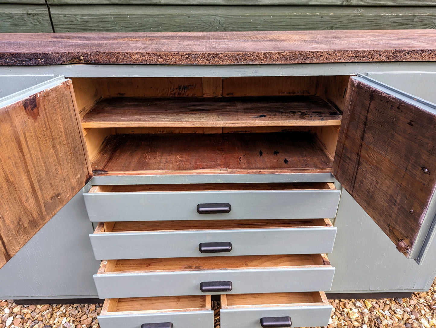 Antique French medical cabinet double sided & ended - Free UK Delivery