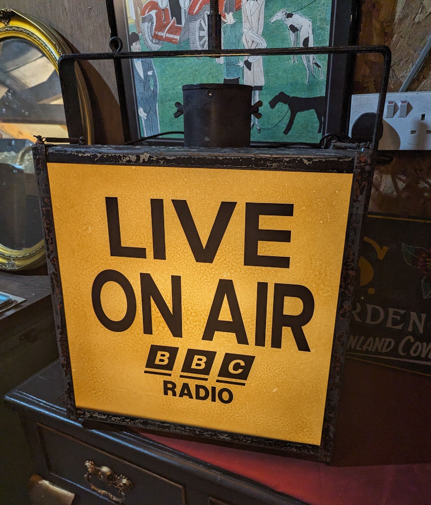 Vintage Live On Air BBC Radio Light - Delivery Available