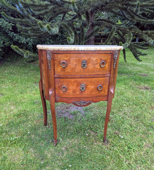 Beautiful French Louis XV Tulipwood Marquetry Chest - Delivery Available