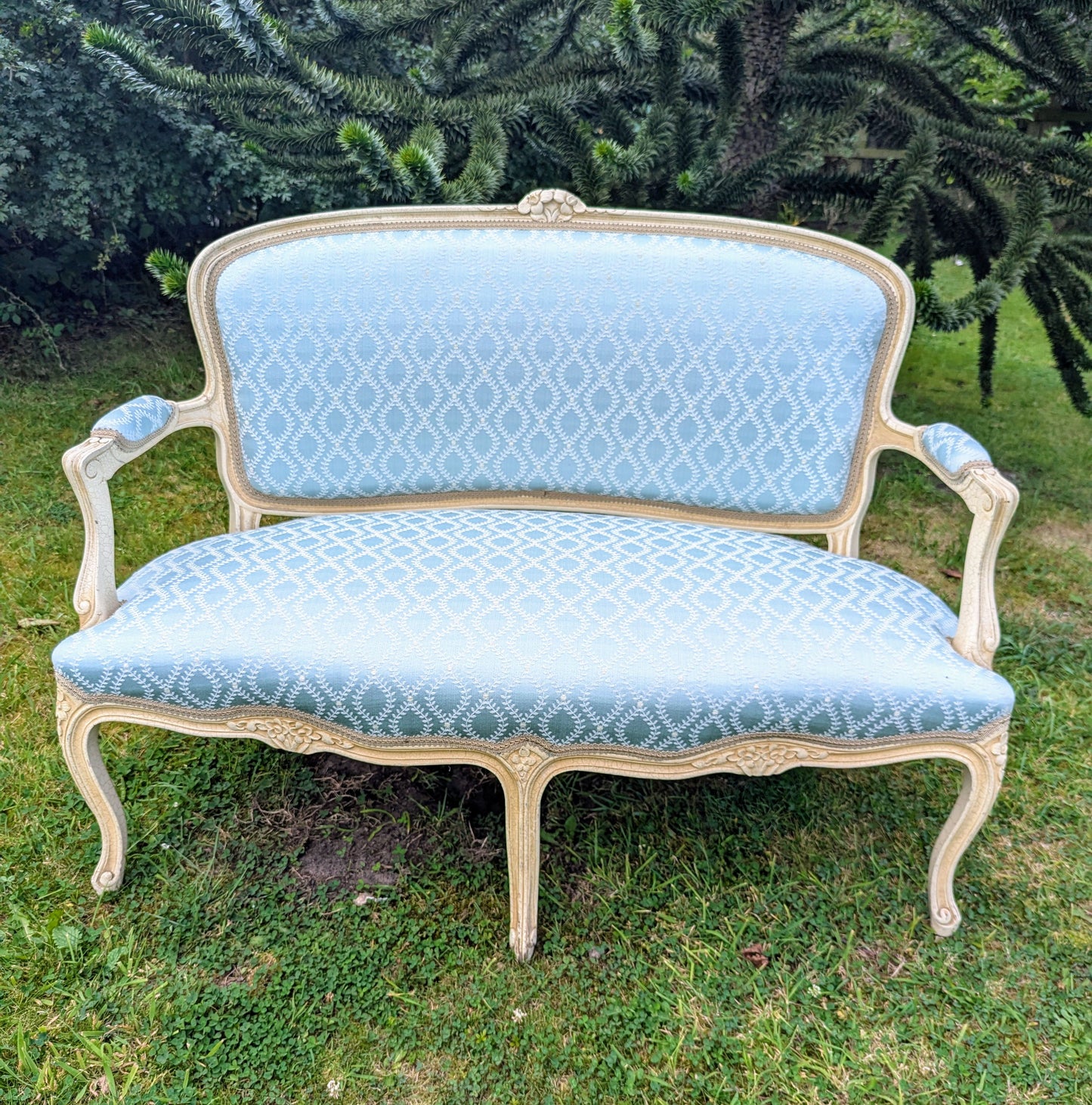 French Regency Bergere Louis XV Style Sofa - Free UK Delivery