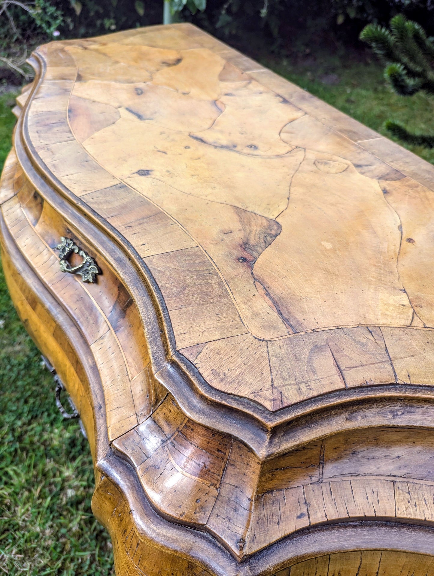 Stunning Italian Bombe Commode Olive Wood,Cast Ormolu Mounts- Delivery Available