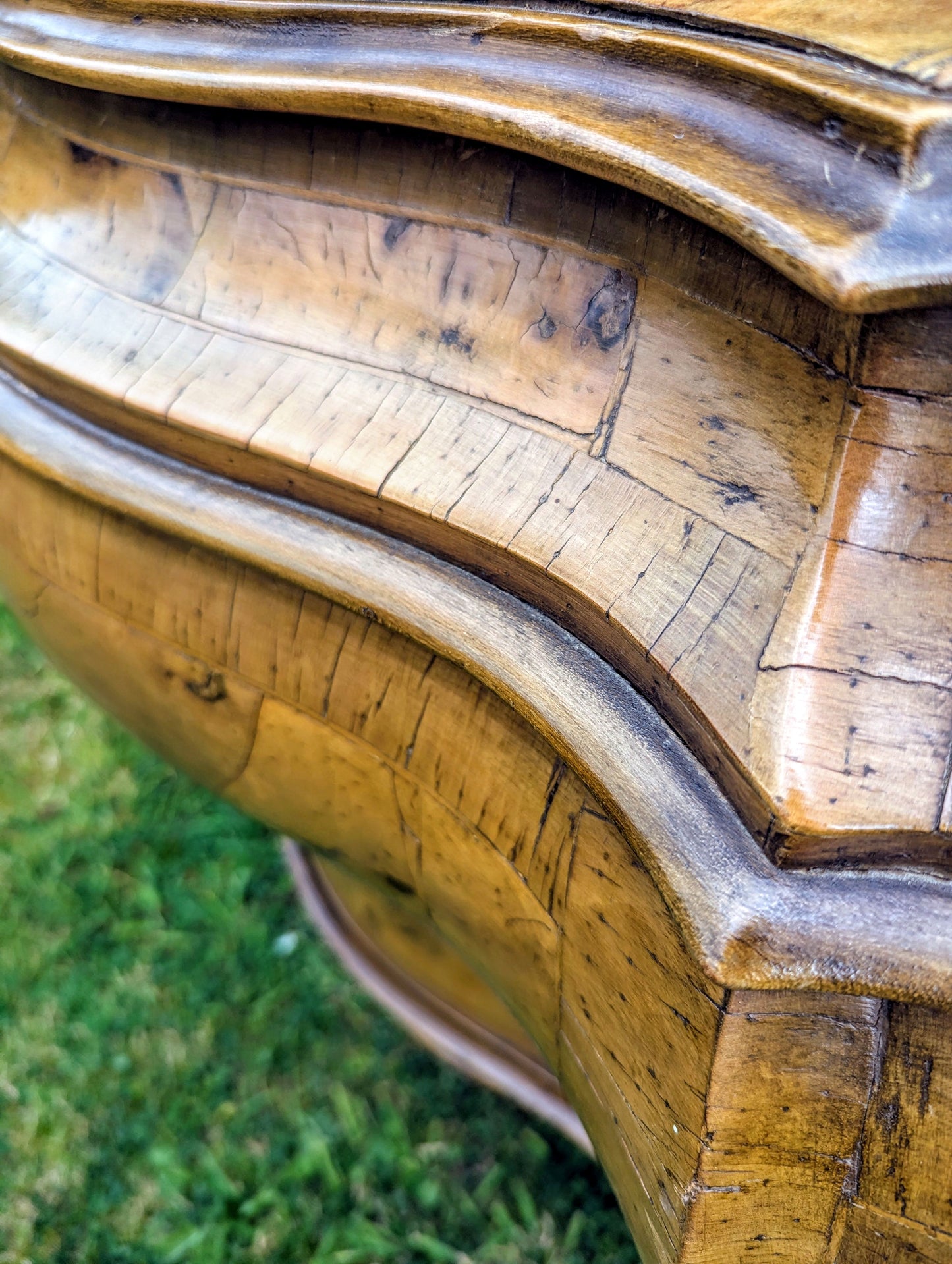 Stunning Italian Bombe Commode Olive Wood,Cast Ormolu Mounts- Delivery Available