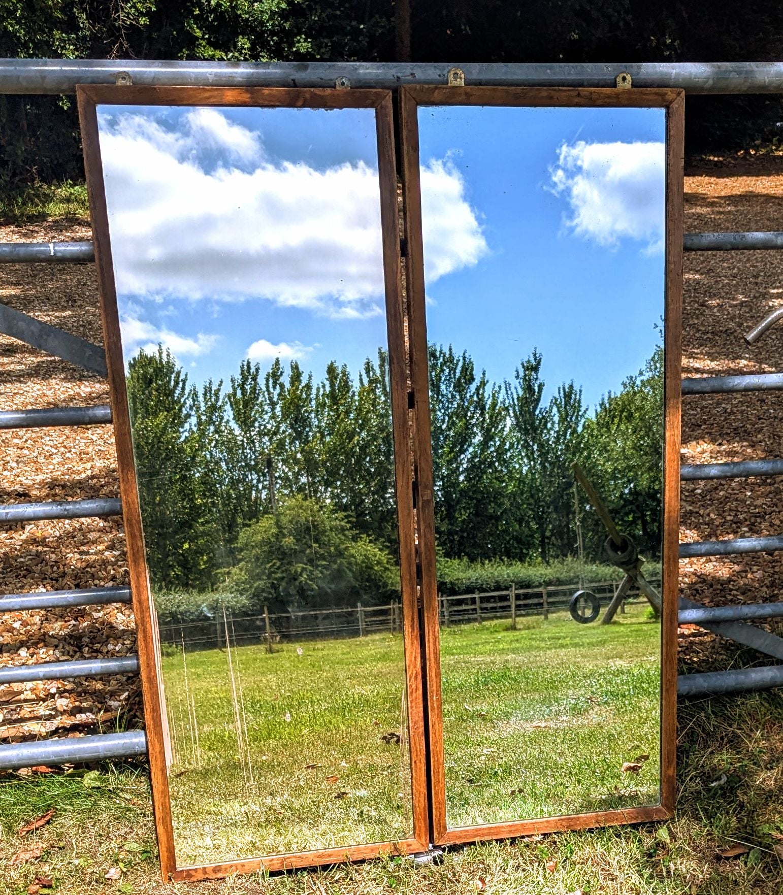 Outstanding Pair Air ministry Mid  century Oak mirrors - Delivery Available