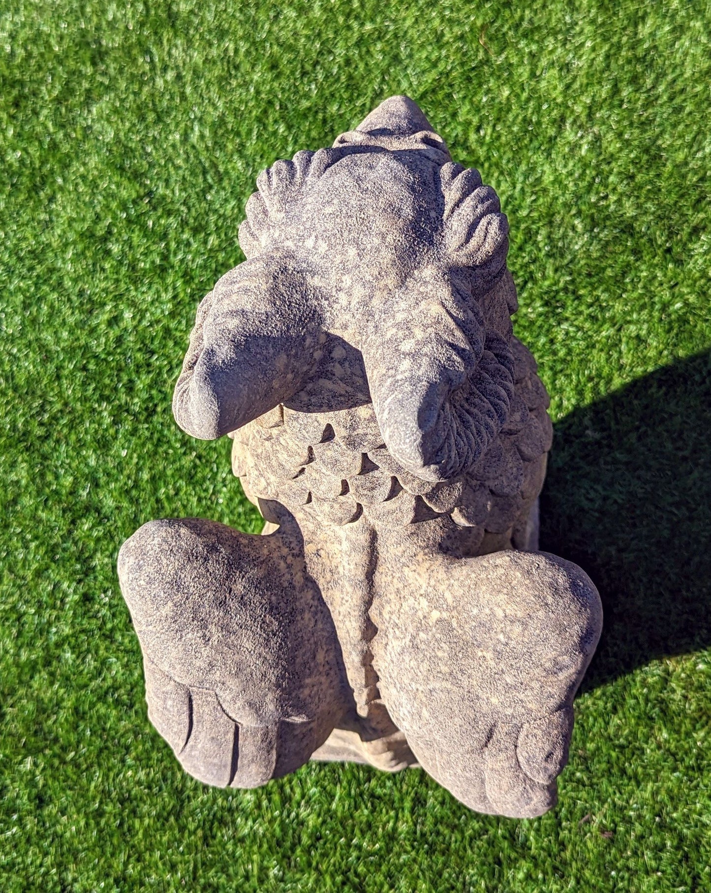 Winged Griffins garden ornament English stone