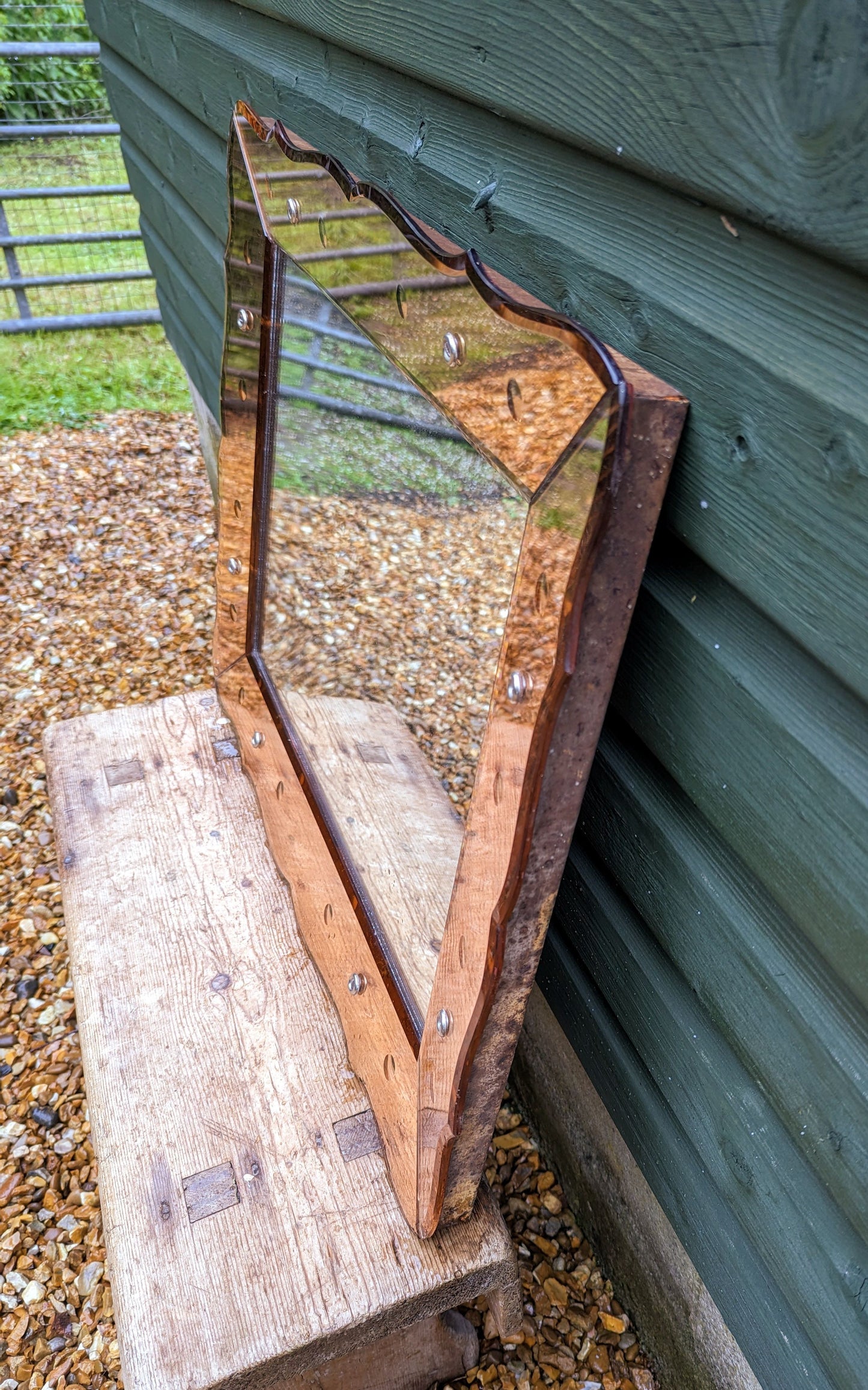 1930s Venetian rose luxury mirror