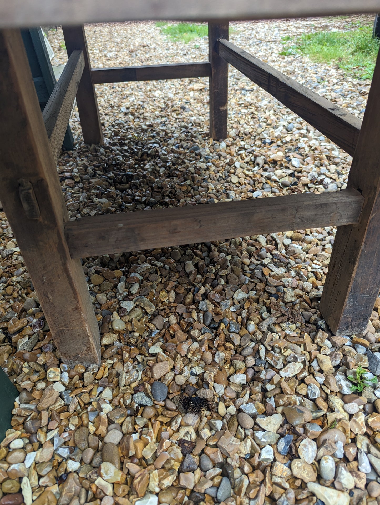 Vintage rustic reclaimed elm coffee table