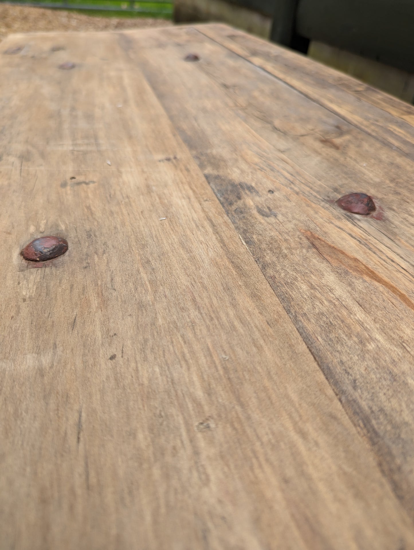 Vintage rustic reclaimed elm coffee table