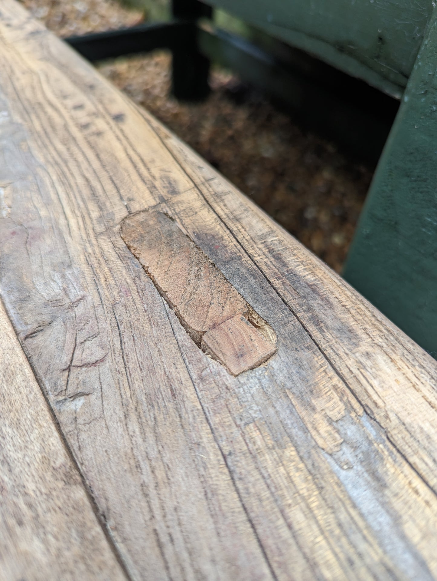 Vintage rustic reclaimed elm coffee table