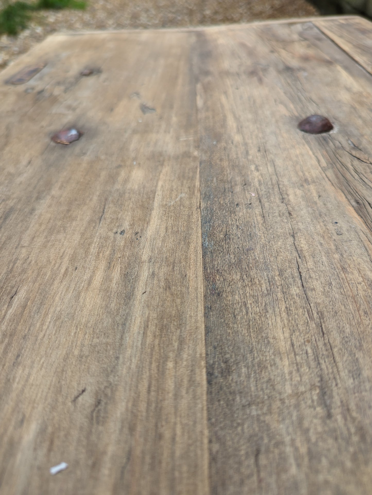 Vintage rustic reclaimed elm coffee table