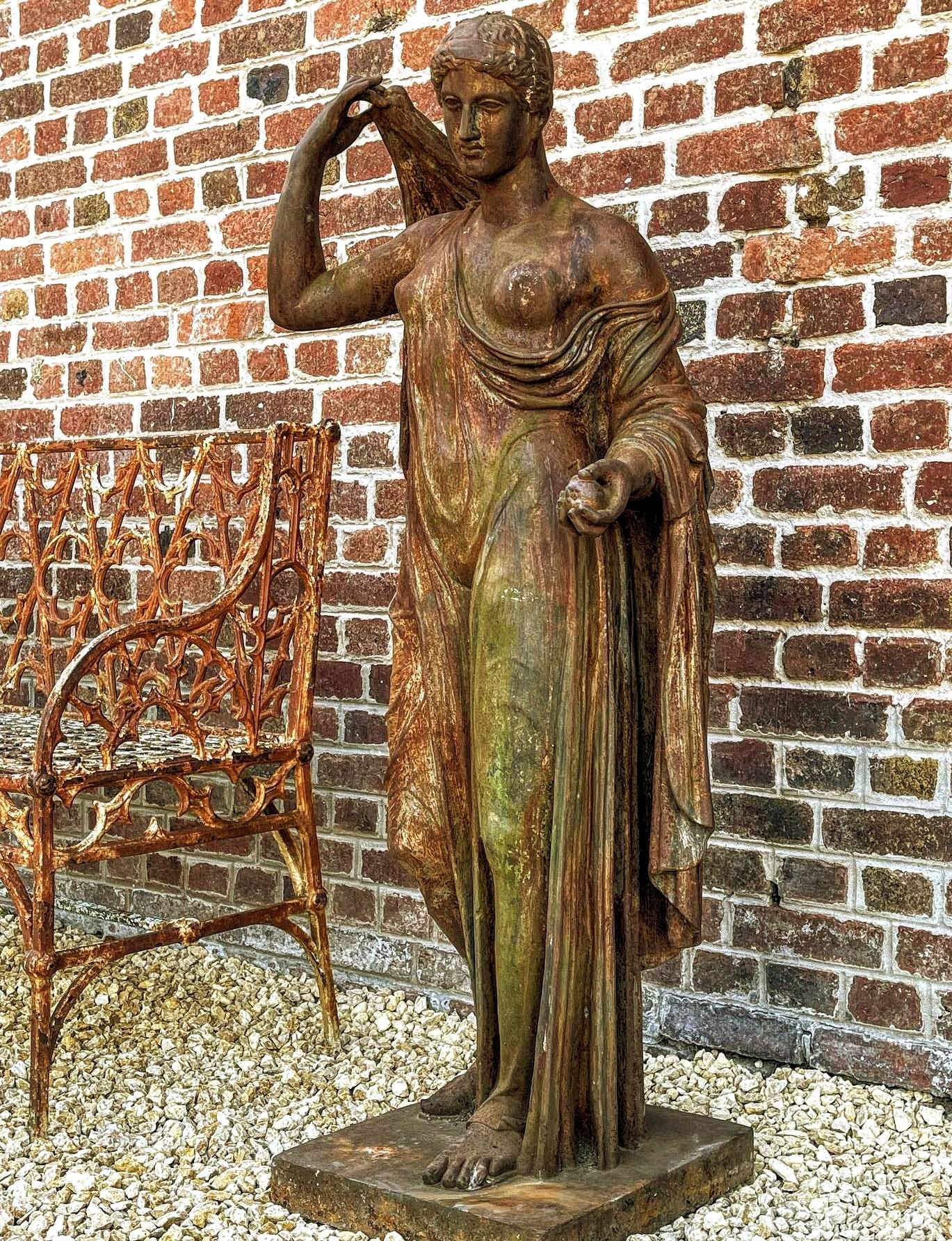 Antique Venus Genetrix Cast Iron Mid 19th Century Statue