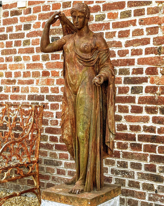 Antique Venus Genetrix Cast Iron Mid 19th Century Statue