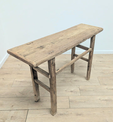 Rustic Reclaimed Elm Vintage Console Table - Delivery Available 0281