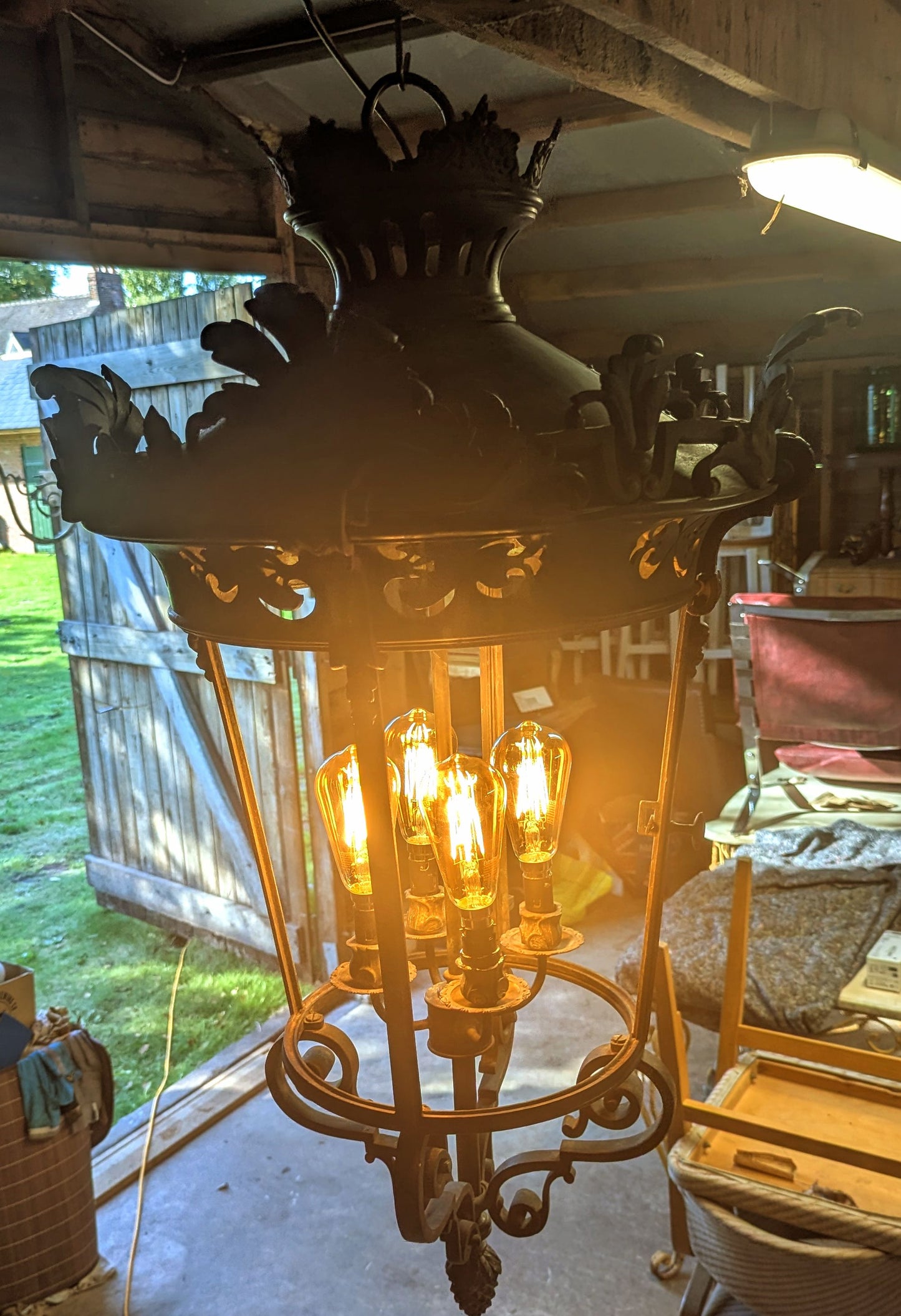 19th Century French Bronze Lantern Lamp - UK Delivery Available