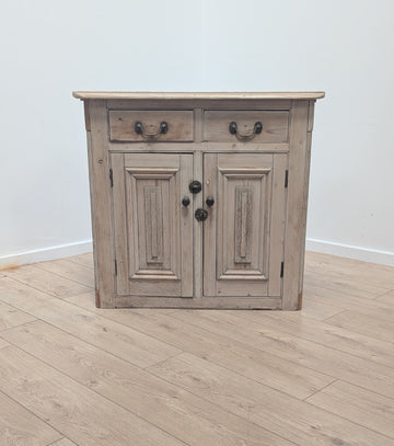 Vintage Victorian carved pine wood drawers with cupboard - Delivery available 0358