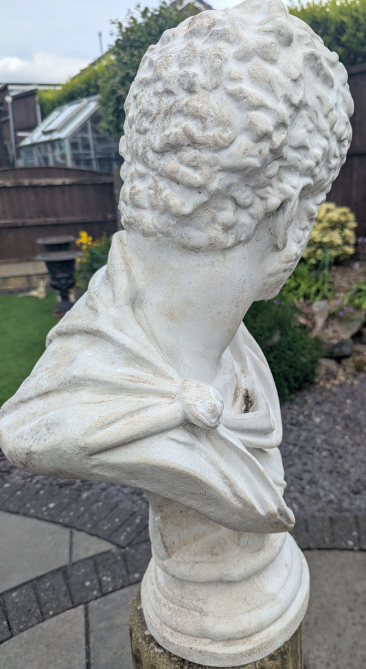 Vintage Caracalla Roman Emperor composite Marble di latte Bust- Delivery Available 0128.