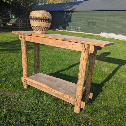 Vintage french console butcher block bistro kitchen table - Delivery available 0234.