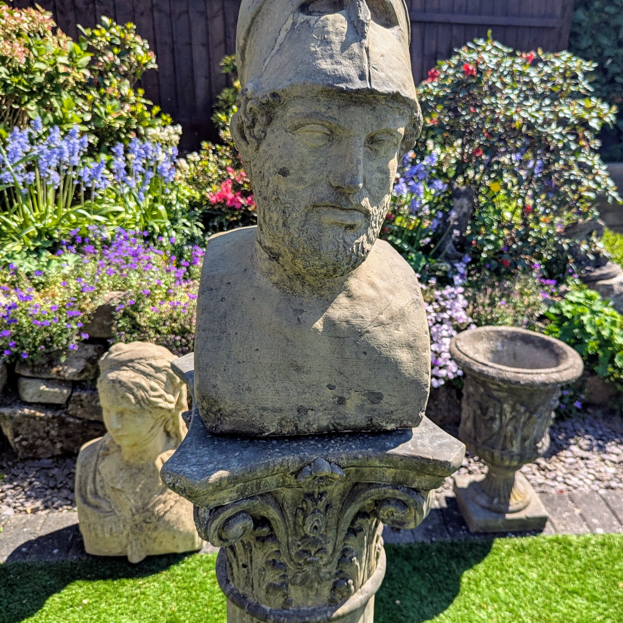 English Stone Pericles Ancient Greek Statesman Garden Ornament - Free UK Delivery