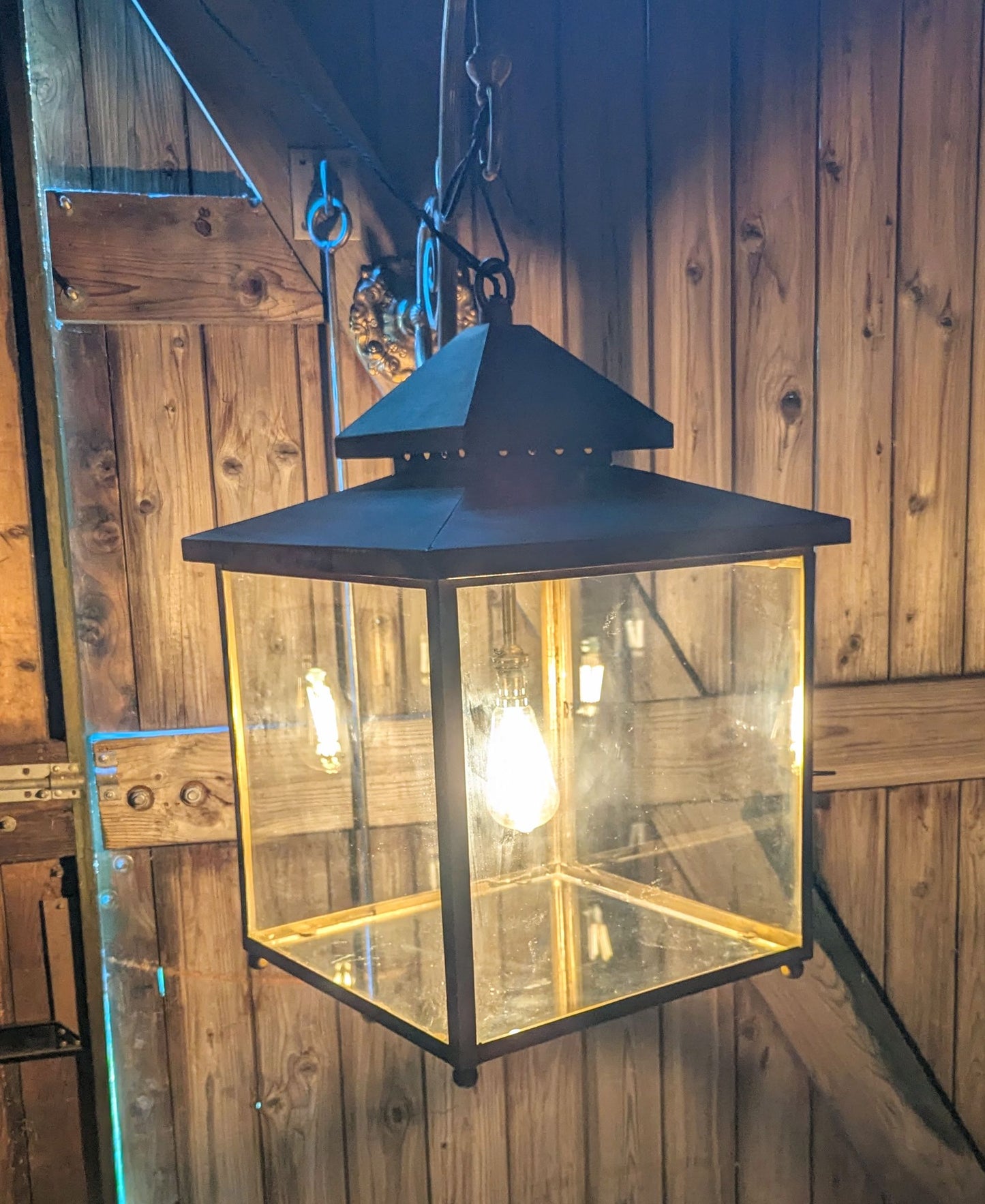 Contemporary Brass Porch Lantern - Delivery Available UK