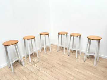 Vintage Herman Miller Construct stools with white metal frame - Delivery available 0012