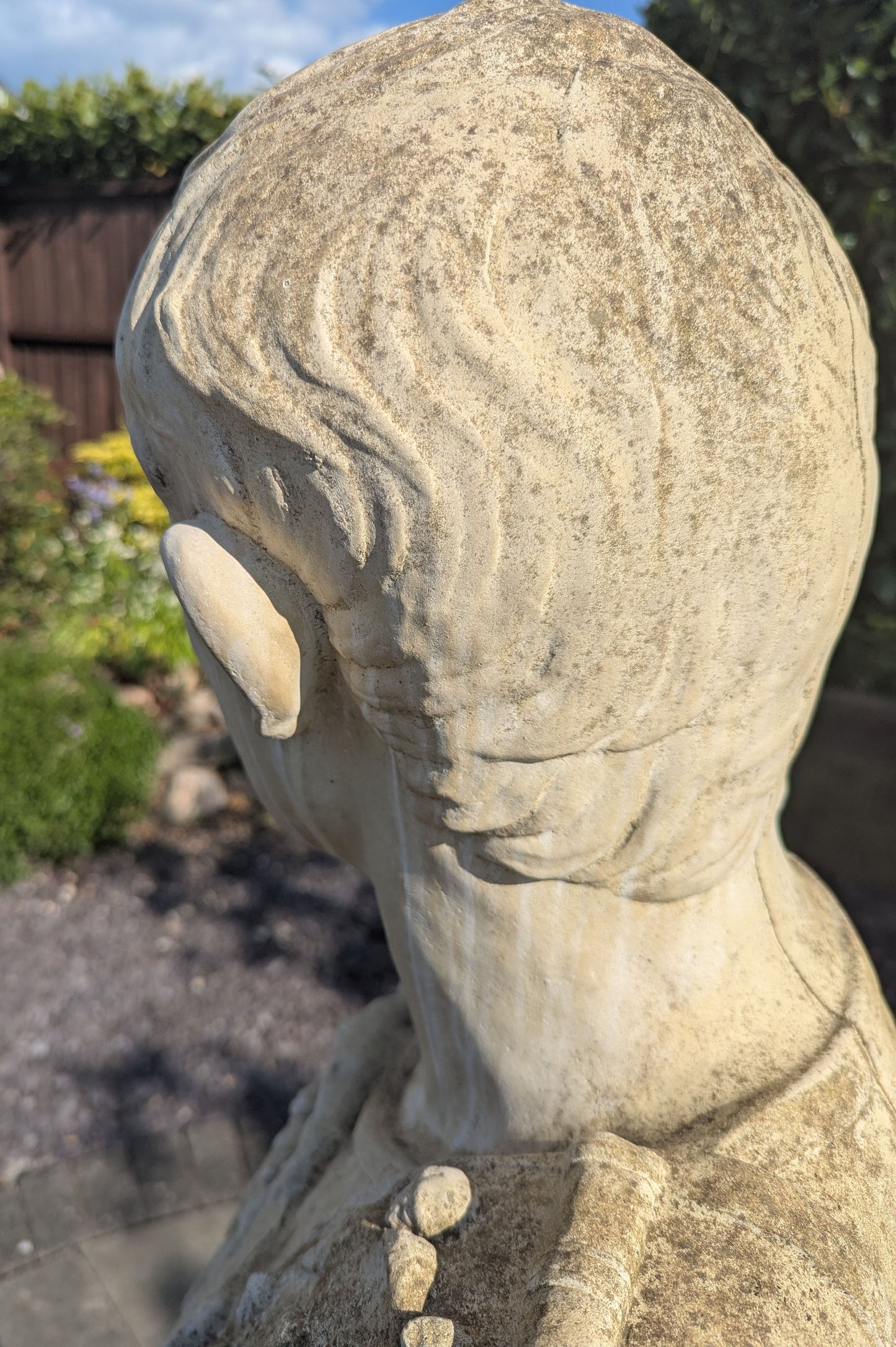 Mid 20th Century Classical Stone Bust Cesar Augustus - UK Delivery Included