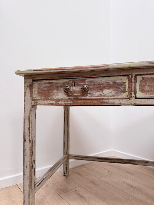 French Vintage pine farmhouse table with Drawers - Delivery available 0263