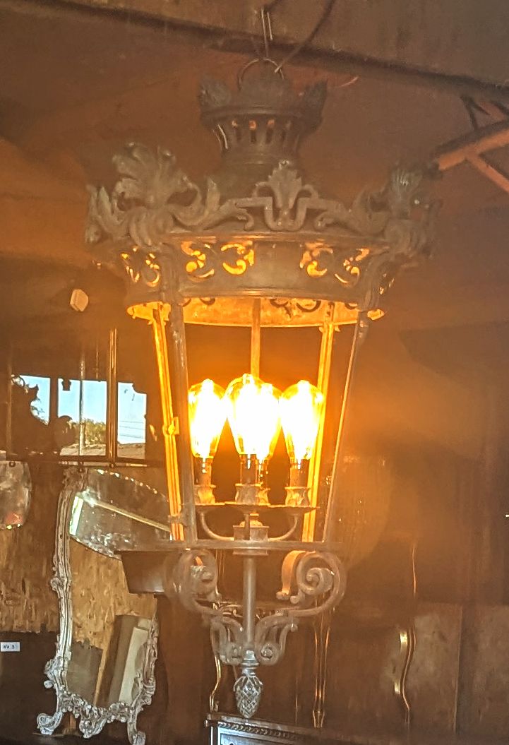 19th Century French Bronze Lantern Lamp - UK Delivery Available