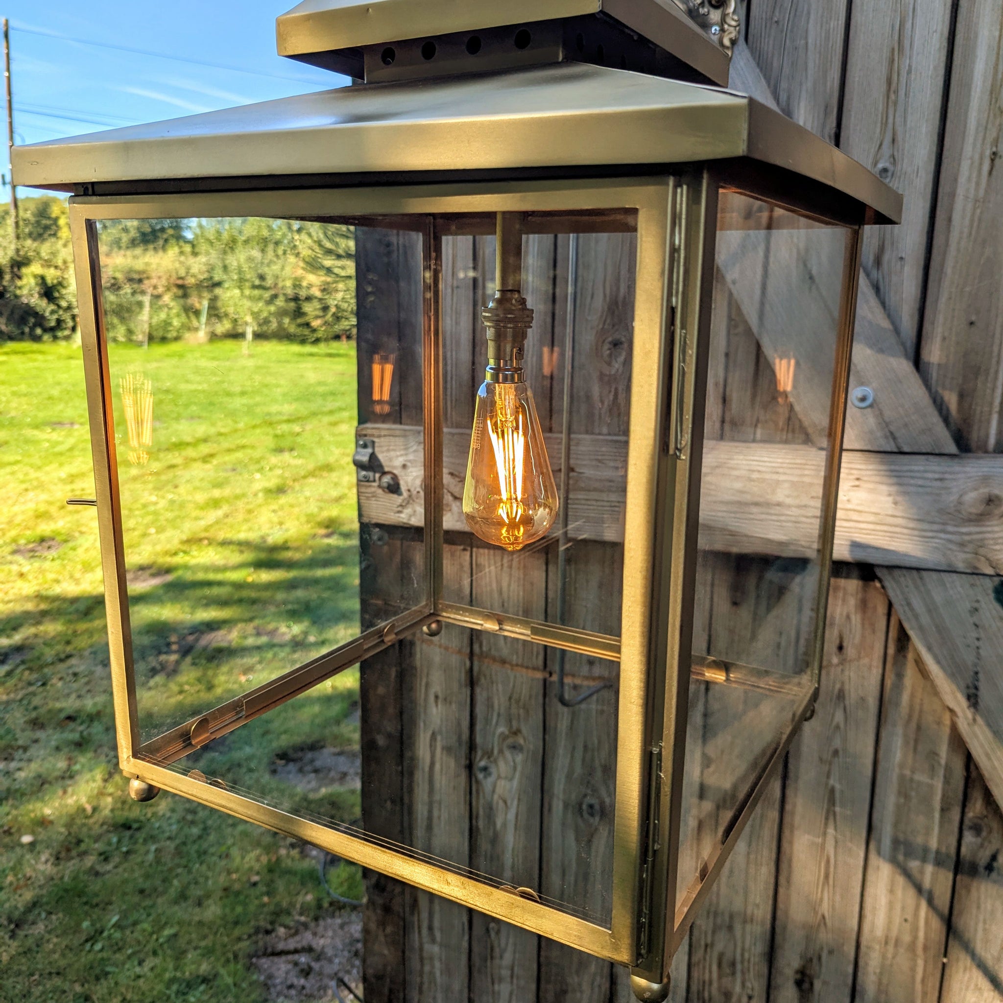 Vintage Gold Brass Lantern - Delivery Available UK