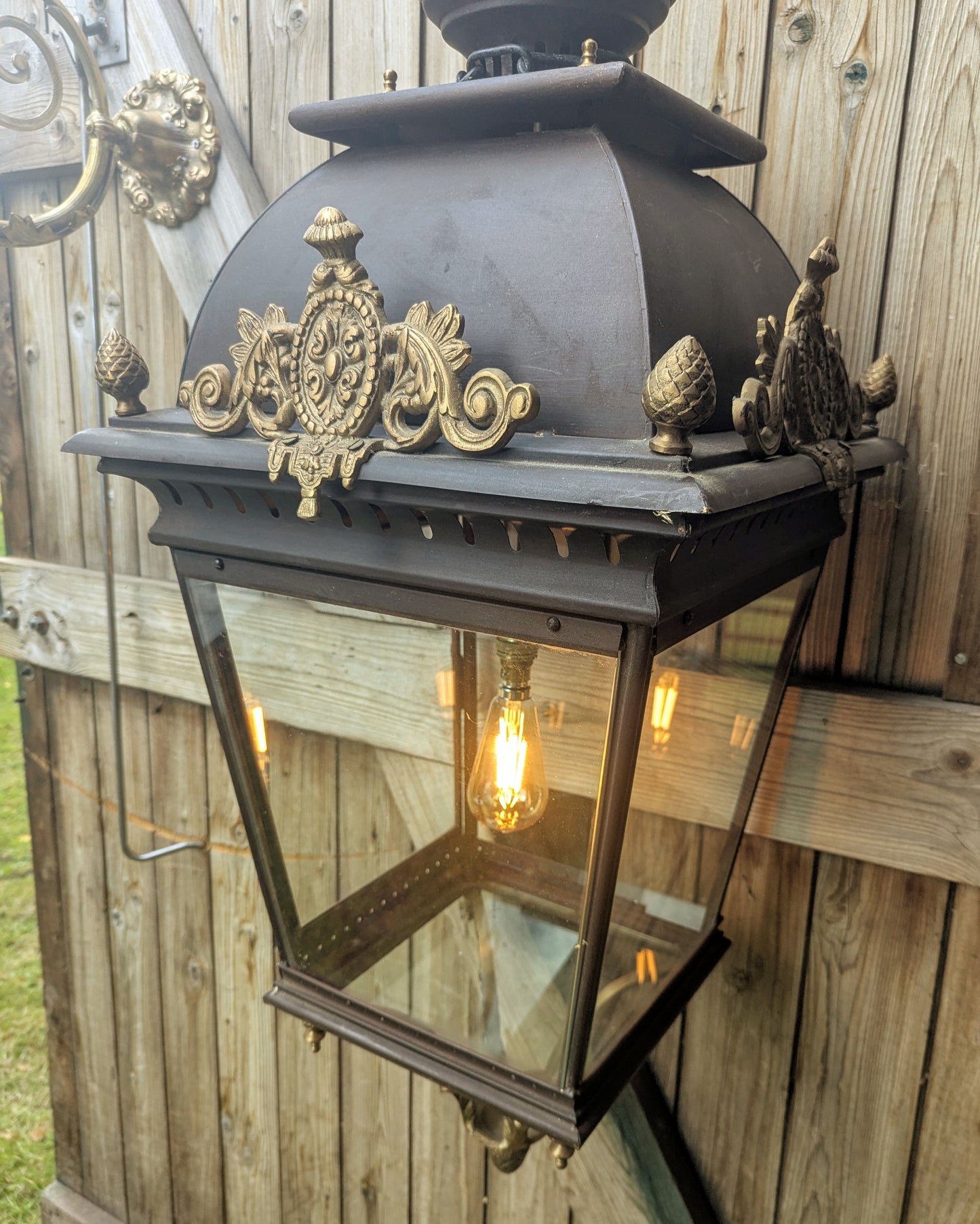 Antique Casino Brass Lantern - Delivery Available